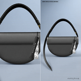 FIFTY/FIVE. "Ripe" SemiCircle Shoulder Bag - Black