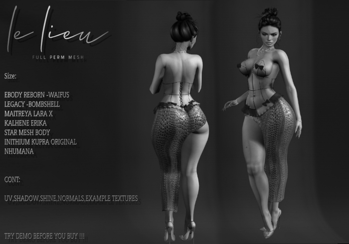 **LeLi**232**DRESS**FULL PERM MESH**DEMO