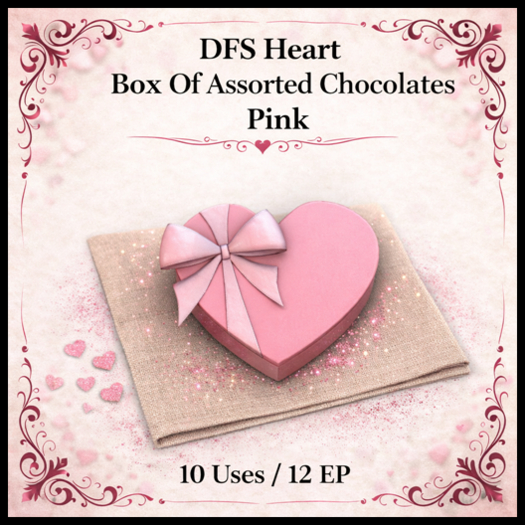 DFS Heart Box Of Assorted Chocolates Pink - ACTUAL ITEM