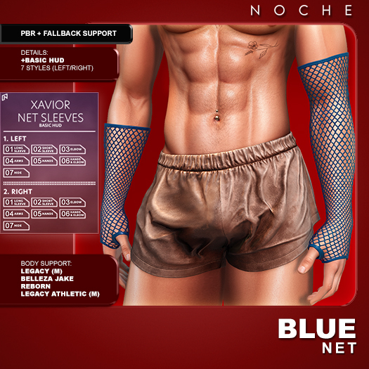 Noche. Xavior Net Sleeves Blue