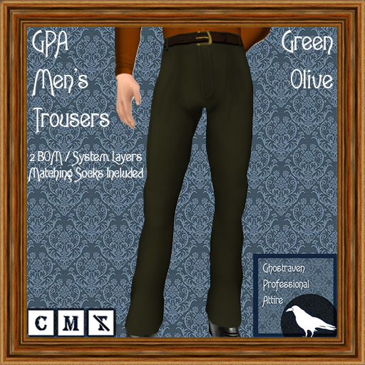 GPA Men's Trousers BOM - Green Olive