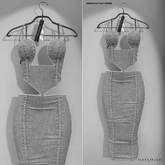 FIFTY/FIVE. "Ripe" Denim Cut Out Dress - DEMO