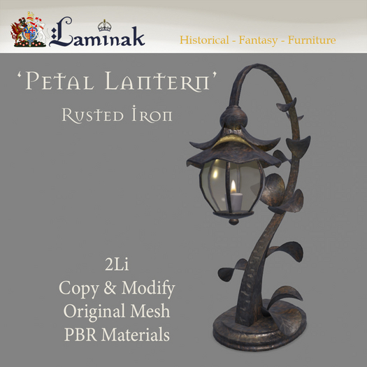 Laminak - Petal Lantern - Rusted Iron