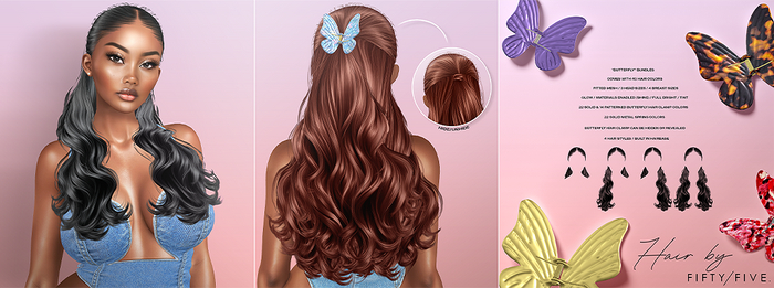 FIFTY/FIVE. "Butterfly" Half Up Half Down - Deluxe Pack