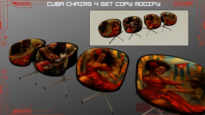 Cuba ChairS 4 SET Copy Modify