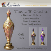 Laminak - Magic 8 Crystal - Fortune Teller - Gold Pack