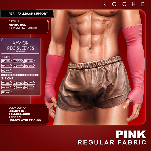 Noche. Xavior Reg Sleeves Pink