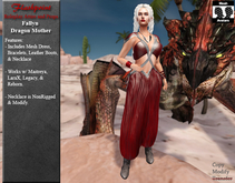 Fallyn Dragon Mother - Red/Linen