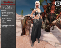 Fallyn Dragon Mother - Black/Linen