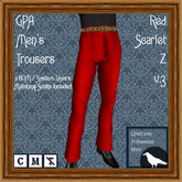 GPA Men's Trousers BOM - Red Scarlet Z v.3