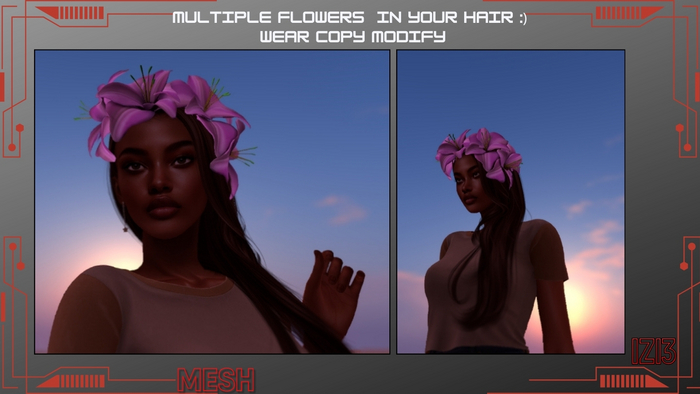 Multiple Flowers in Your Hair - Wearable (Copy/Modify)