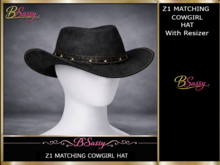 *BSASSY* Z1 MATCHING COWGIRL HAT WITH RESIZE OPTION