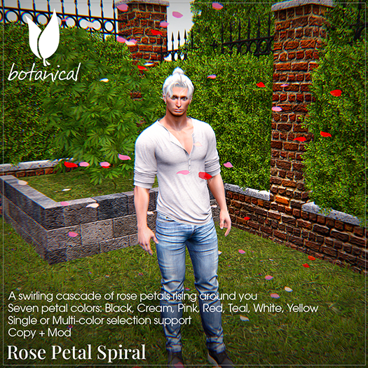 Rose Petal Spiral - Wearable Particle Effects (7 Color Options)