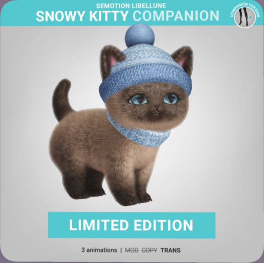 SEmotion Libellune Snowy Kitty Companion LIMITED