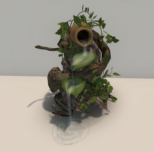 {Why Not?} Animated Fountain Tree Stump RARE 3Li