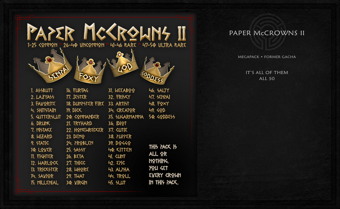 ::Static:: Paper McCrowns II {MEGAPACK}