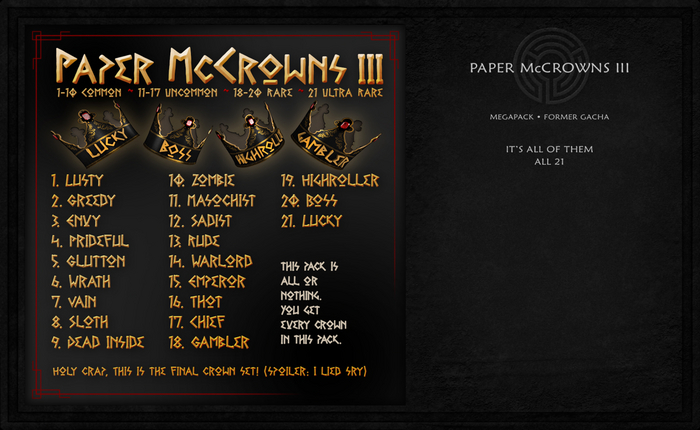 ::Static:: Paper McCrowns III {MEGAPACK}