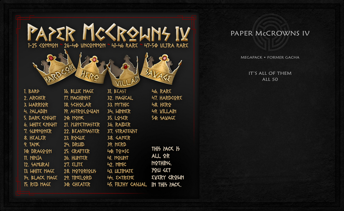 ::Static:: Paper McCrowns IV {MEGAPACK}