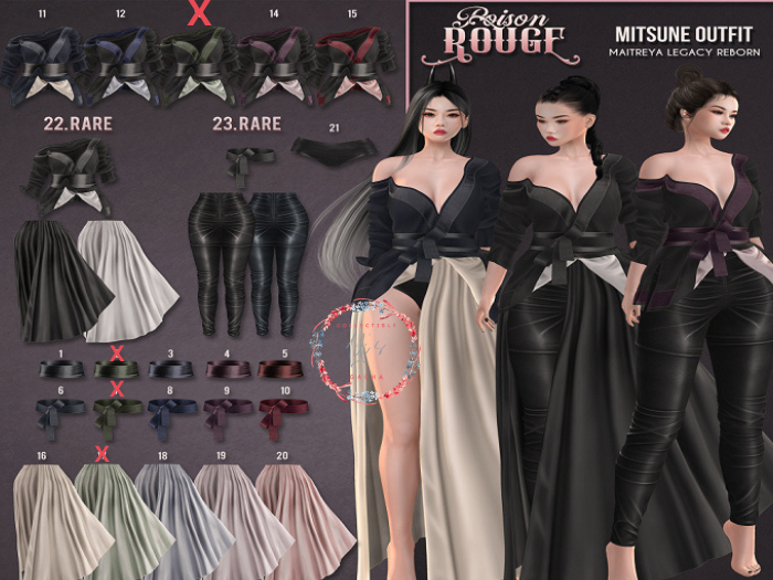 POISON ROUGE - Mitsune Complete Set GREEN - REBORN -