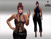 SET Blouse,Pants,Belt 11x black Color HUD