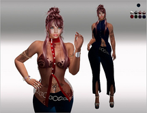 SET Blouse,Pants,Belt 11x blue Color HUD