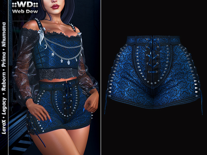 ::WD:: Shorts Starla PBR - Rose (Blue)