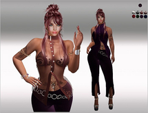 SET Blouse,Pants,Belt 11x lilac Color HUD