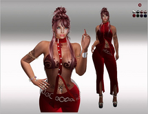 SET Blouse,Pants,Belt 11x red Color HUD