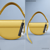 FIFTY/FIVE. "Ripe" SemiCircle Shoulder Bag - Mustard