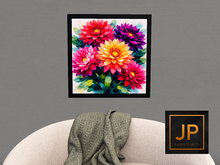 [JP] BLACK FRAME with Dahlias
