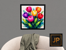 [JP] BLACK FRAME with Tulips
