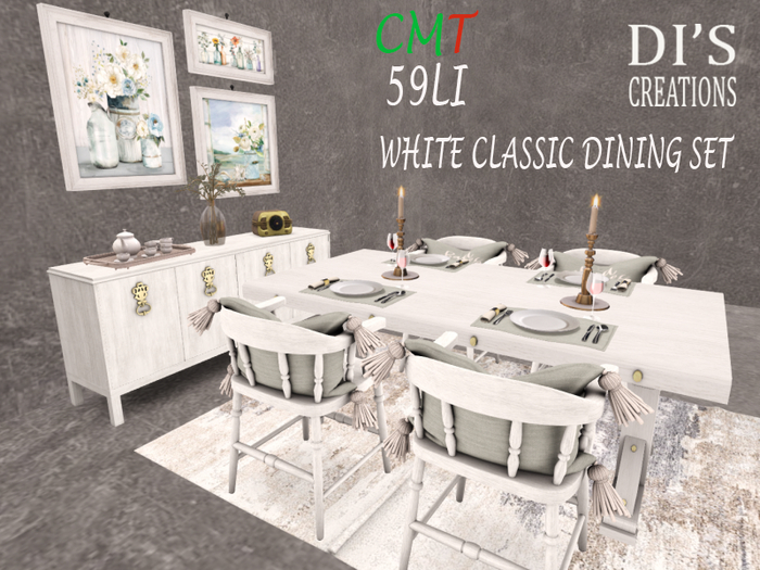WHITE CLASSIC DINING SET