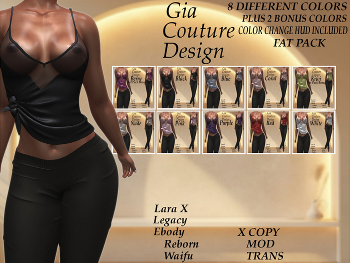 "GCD" Genie Knotted Top FAT PACK