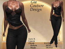 "GCD" Genie Knotted Top Black