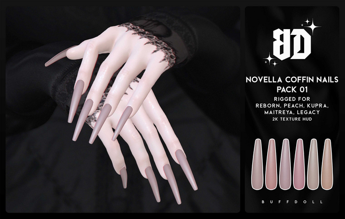 [BuffDoll] - Novella Coffin Nails [PACK 01]