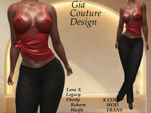 "GCD" Genie Knotted Top Red