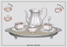 BROKEN ARROWS - Fleur Tea Set - Silver (White)
