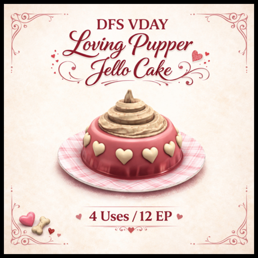 DFS VDAY Loving Pupper Jello Cake - ACTUAL ITEM