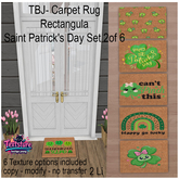 TBJ- Carpet Rug Rectangula Saint Patrick's Day Set 2of 6