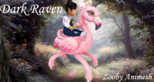 Dark Raven Pink Flamingo