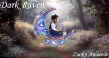 Dark Raven Purple Moon