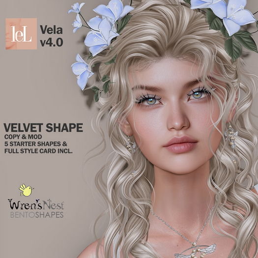 LELUTKA VELA SHAPE - { wren's nest } - Velvet