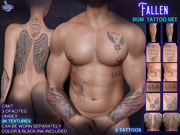 HEXTASY ~ Fallen Tattoo Set