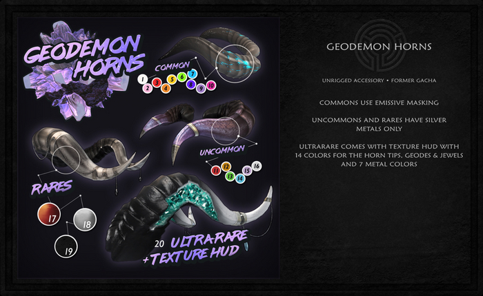 ::Static:: Geodemon Horns UNCOMMONS