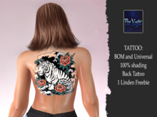 .TN. Growl White Tiger - Tattoo (Gift)