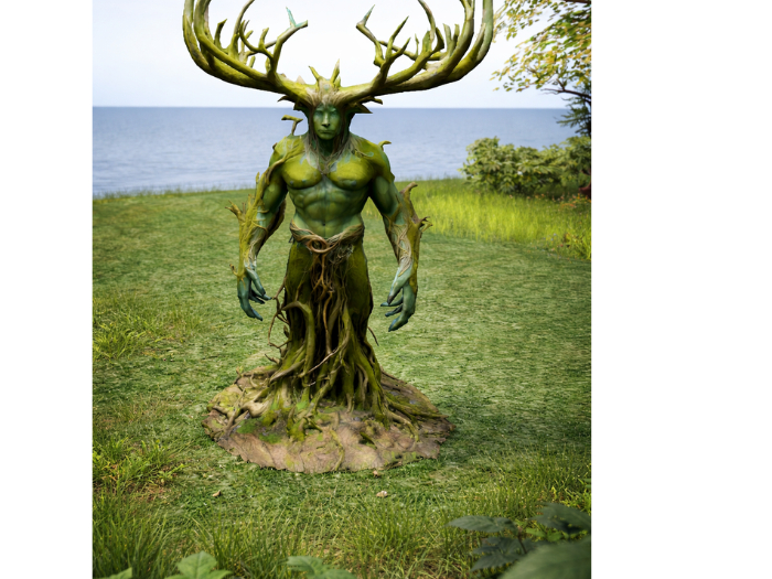 Green Man statue