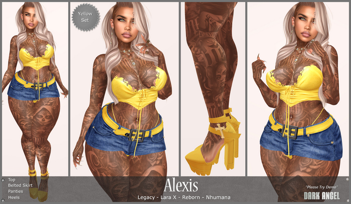 Dark Angel : Alexis Set - Yellow [Legacy - Lara X - Reborn- Nhumana]
