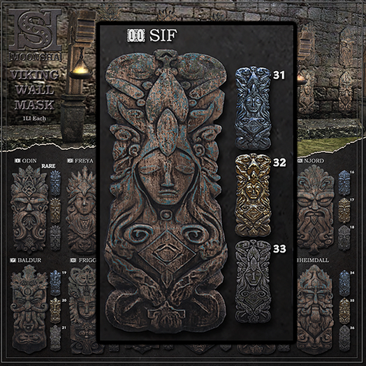 32 Sif Gold - Viking Wall Masks - [MoonSha]