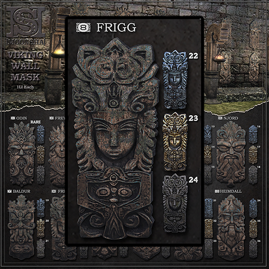 22 Frigg Iron - Viking Wall Masks - [MoonSha]