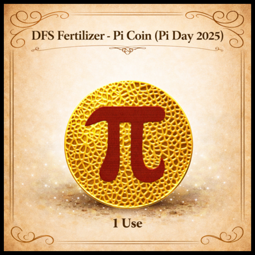 DFS Fertilizer - Pi Coin (Pi Day 2025) - ACTUAL ITEM